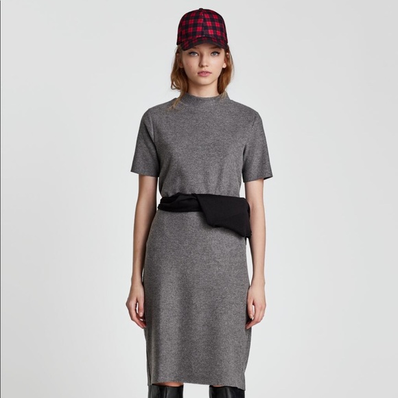 Zara Dresses & Skirts - Zara Dress with Funnel Collar